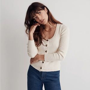 Madewell Scoopneck Cardigan Sweater, Size Medium